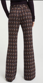 Ottod’Ame Navy & Brown Milano Print Trousers