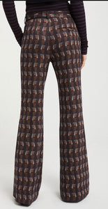 Ottod’Ame Navy & Brown Milano Print Trousers