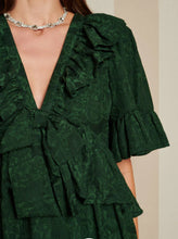 Load image into Gallery viewer, DREAM Sister Jane Dark Green Jacquard Maxi Dress
