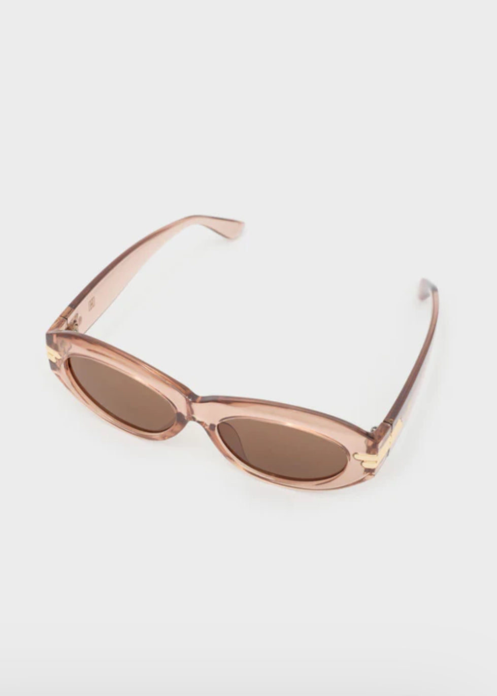 NALI JANICE Sheer Pink Oval Sunglasses