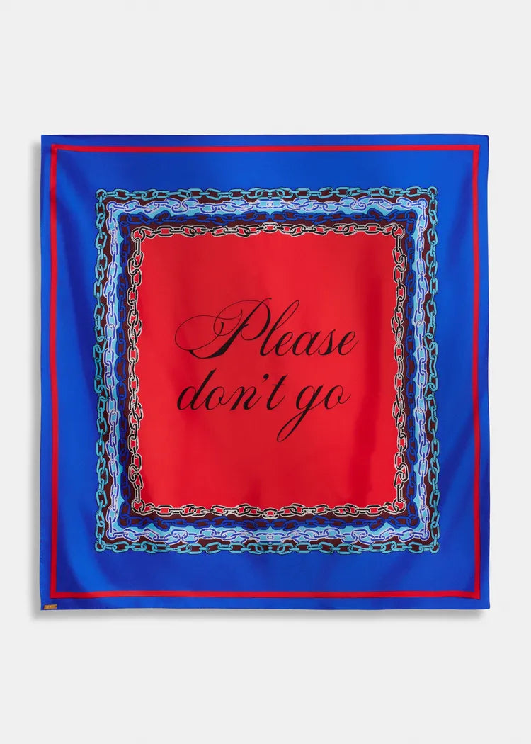 Essentiel Antwerp Cobalt Blue Silk Scarf