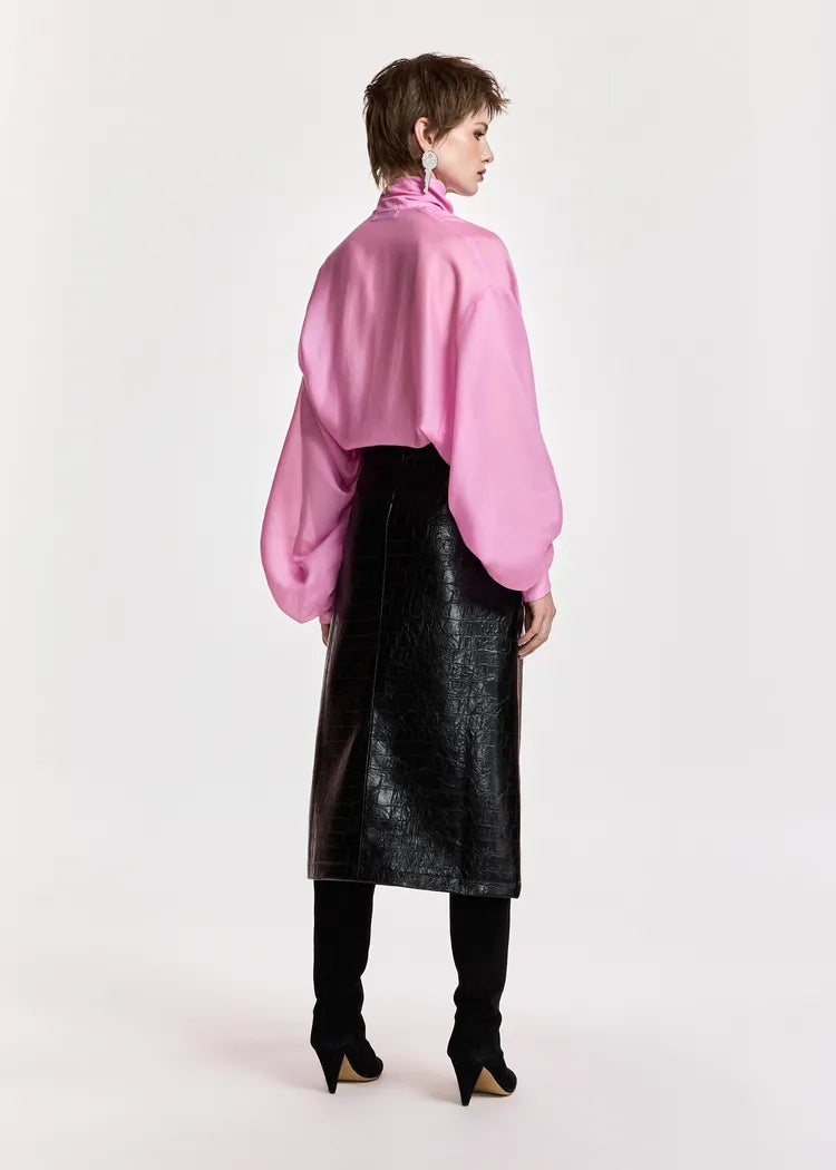 Essentiel Antwerp Pink Organza Pussybow Blouse