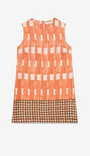 Load image into Gallery viewer, Ottod’Ame Peach Geometric Print Silk Viscose Shift Dress
