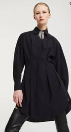 Ottod’Ame Black Oversized Poplin Shirt - Dress