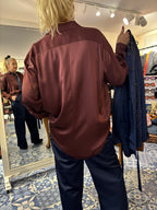 Ottod’Ame Burgundy Satin Shirt