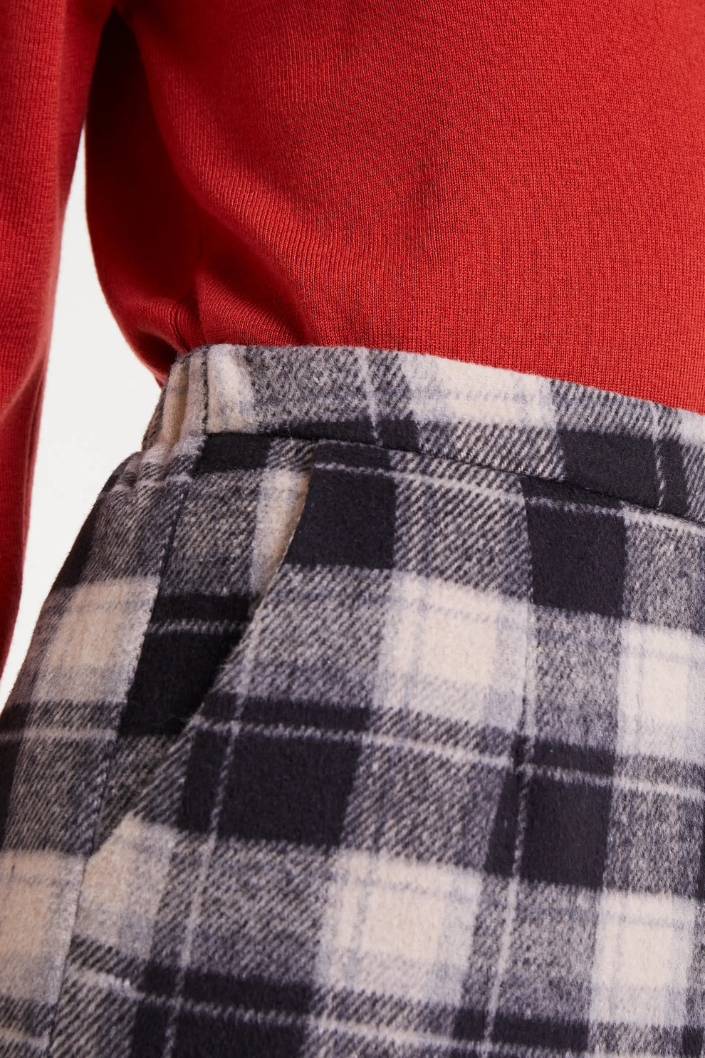 Compañia Fantastica Tartan Print Pencil Skirt