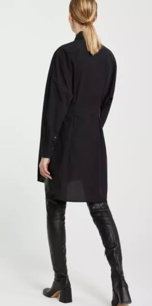 Ottod’Ame Black Oversized Poplin Shirt - Dress