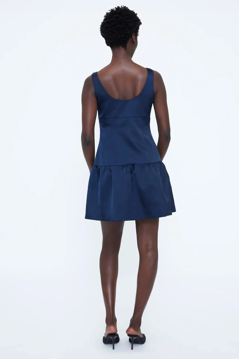 Wild Pony Navy Satin Mini Dress