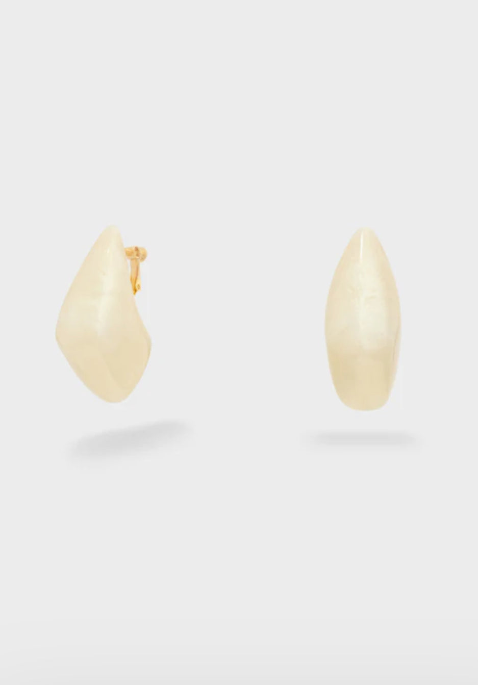 NALI Mother of Pearl Resin Clip-on Earrings