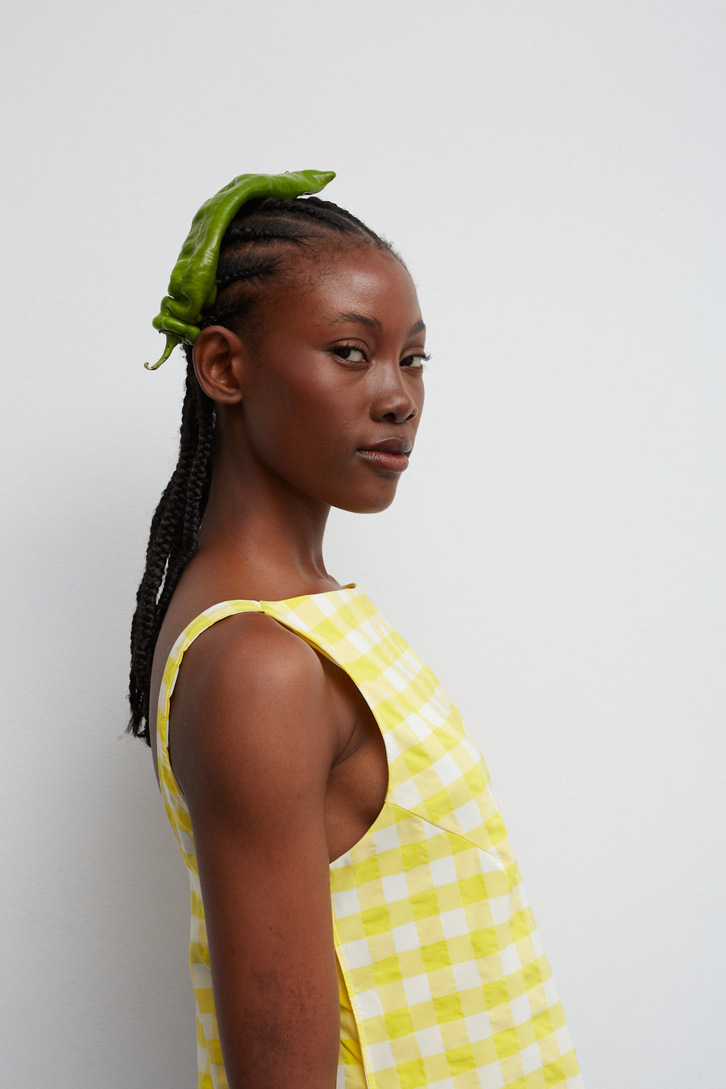 Dr. Bloom Neon Yellow Seersucker Mini Dress
