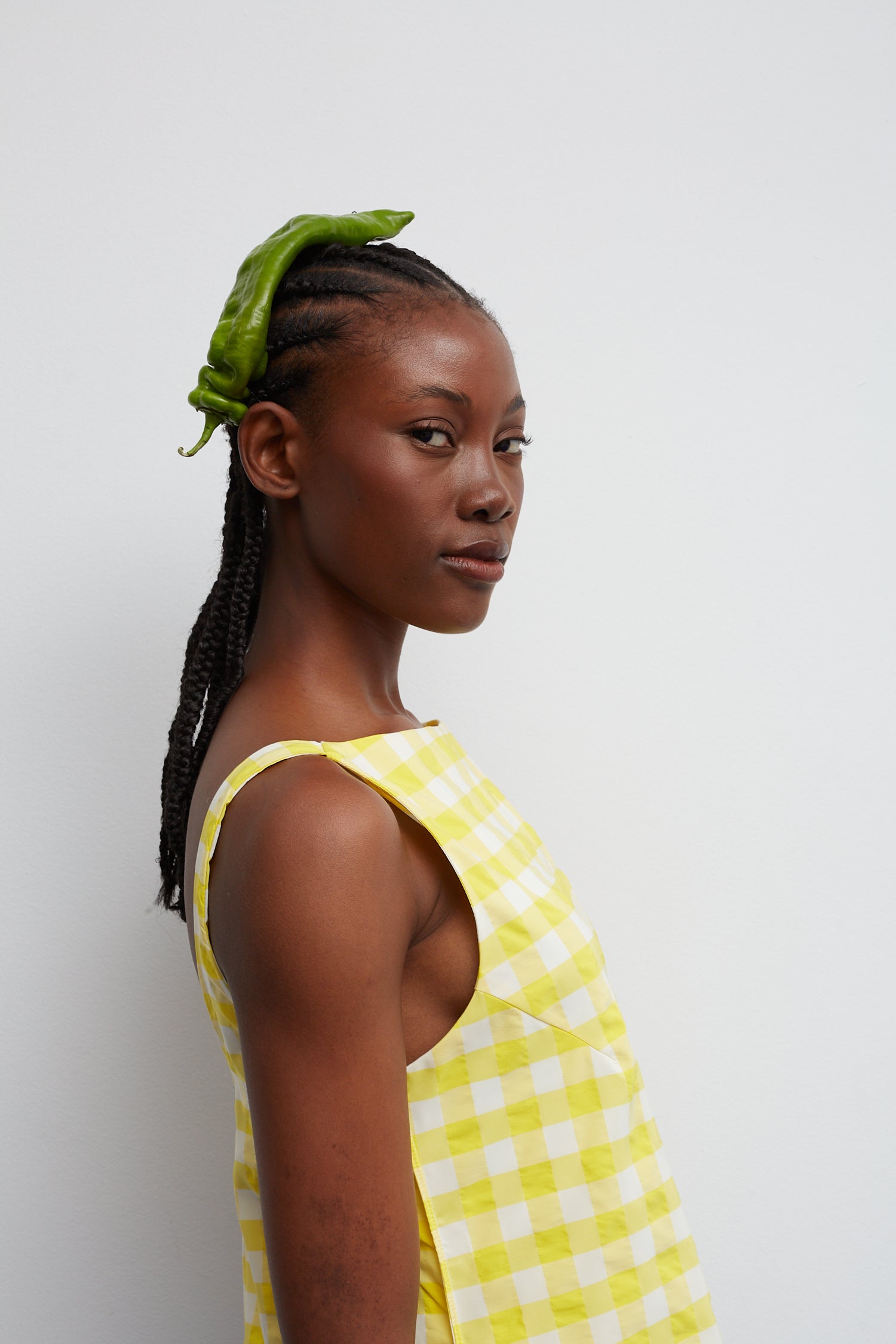 Dr. Bloom Neon Yellow Seersucker Mini Dress