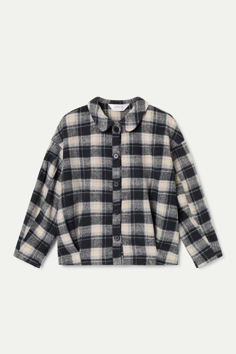 Compañia Fantastica Black Tartan Lumberjack Shirt/Jacket