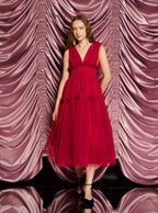 DREAM Sister Jane Red Tulle Midi Dress