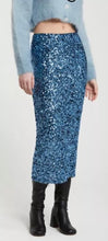 Load image into Gallery viewer, Ottod’Ame Blue Sequins Midi Skirt
