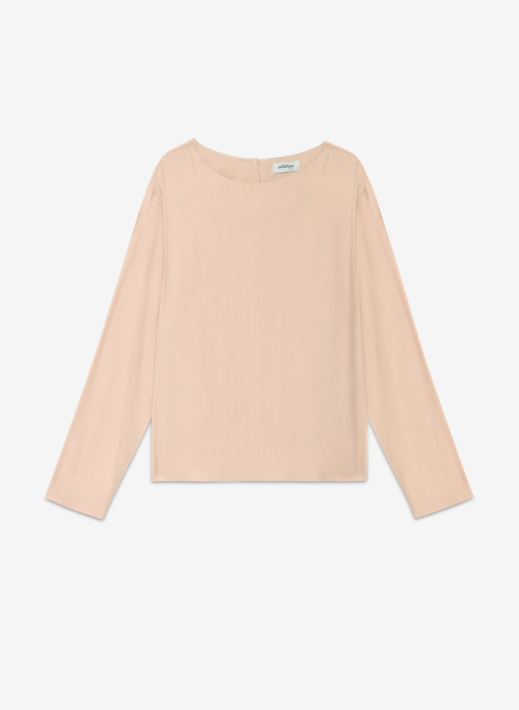 Ottod’Ame Champagne Silk Blend Blouse with Jewel Back Fastenings