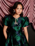 Sister Jane Green Navy Jacquard Mini Dress