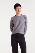 Compañia Fantastica Grey Fine Knit Jumper with Multi-Coloured Gems
