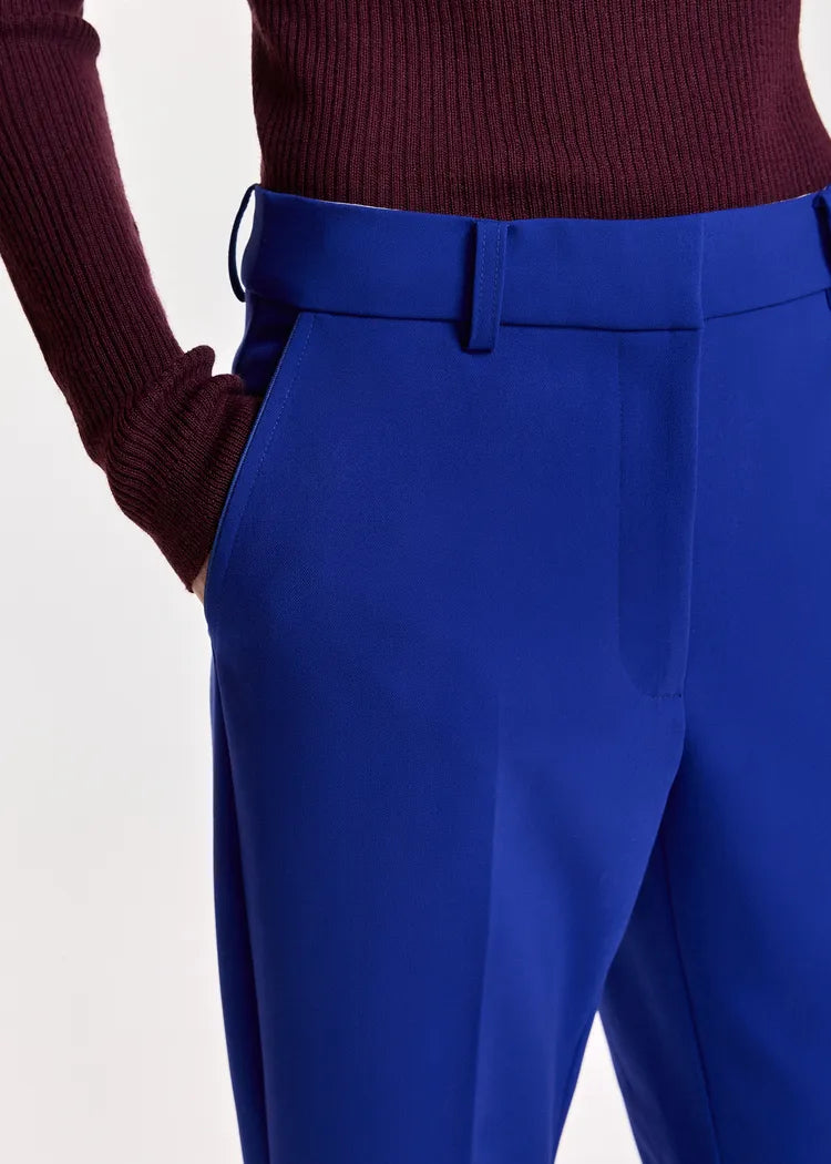 Essentiel Antwerp Cobalt Blue Flared Tailored Trousers