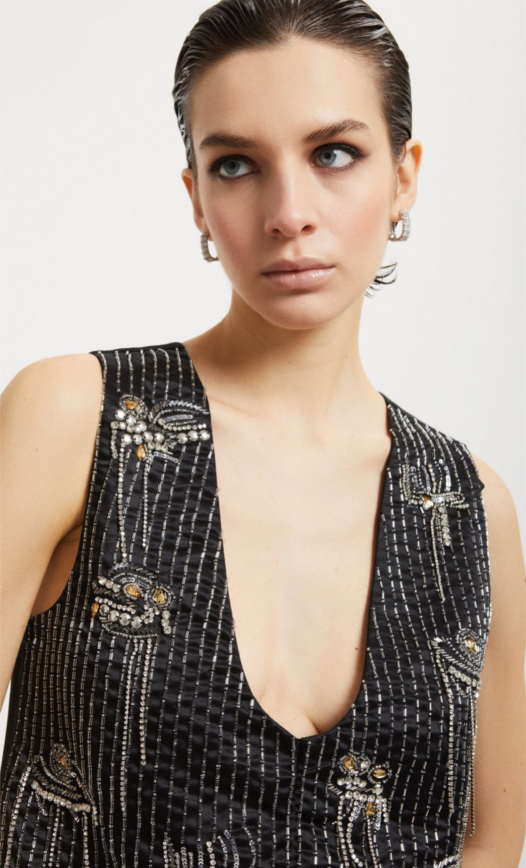 Ottod’Ame Black Cocktail Waistcoat