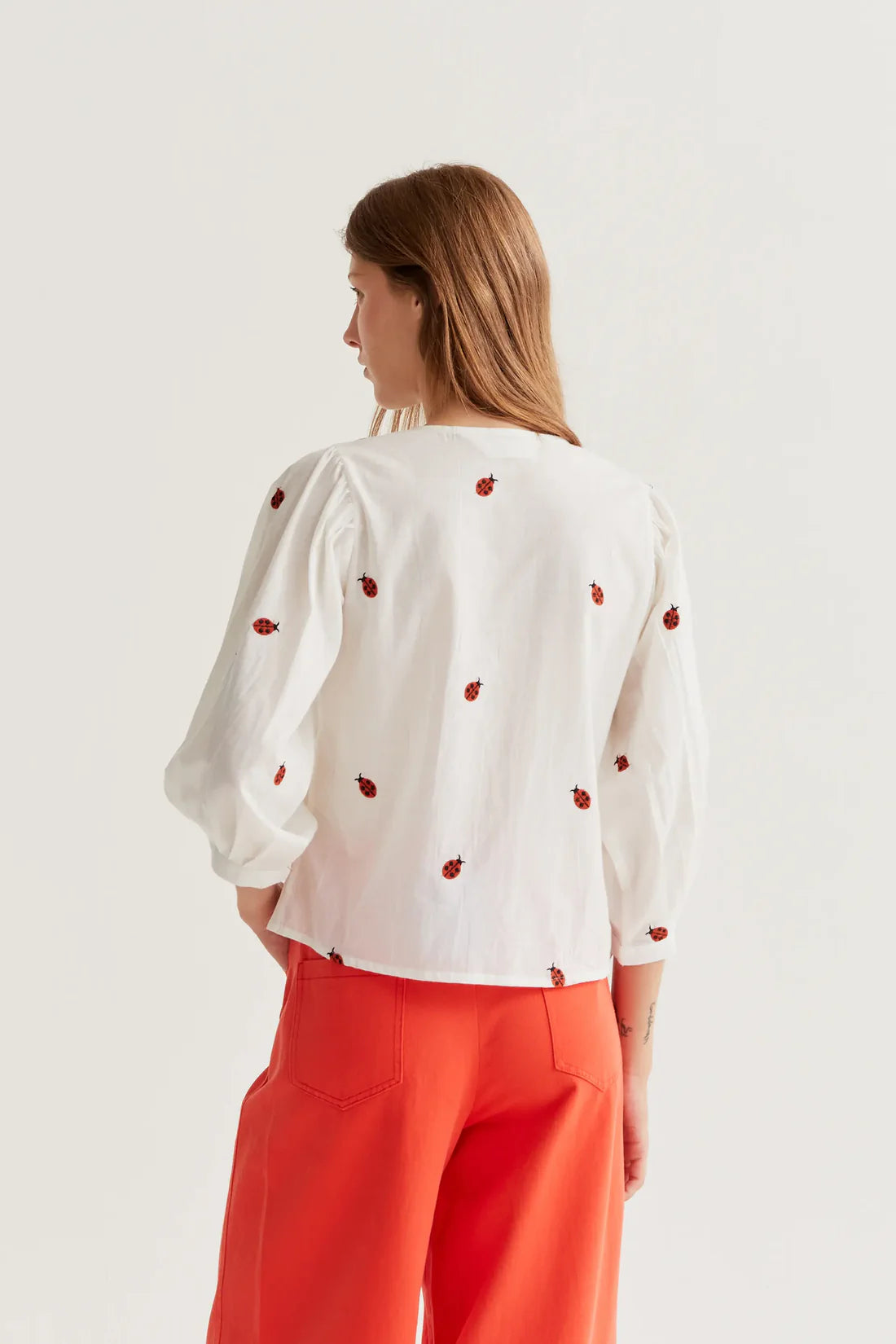 Compañía White Ladybird Print Blouse