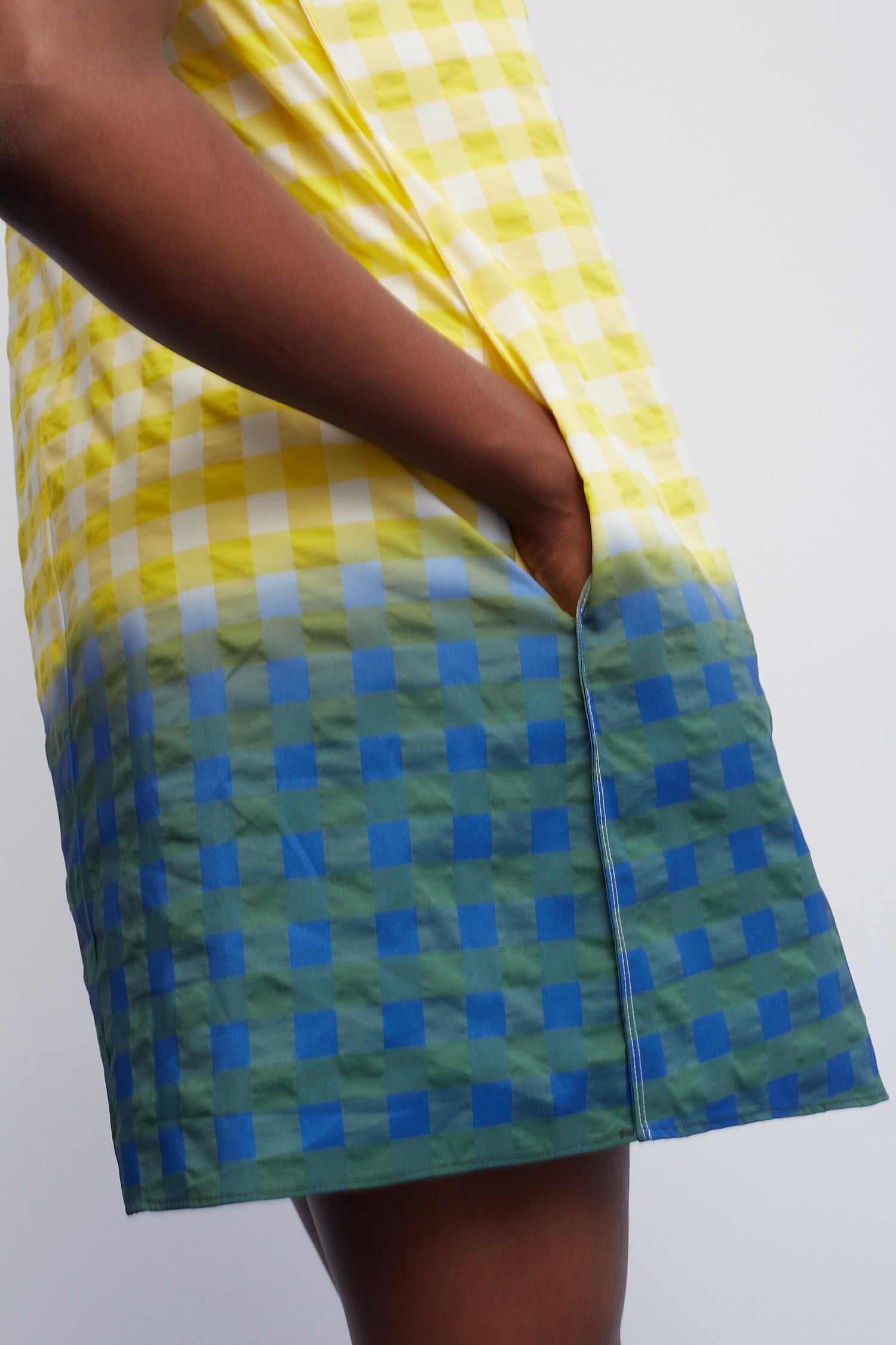 Dr. Bloom Neon Yellow Seersucker Mini Dress