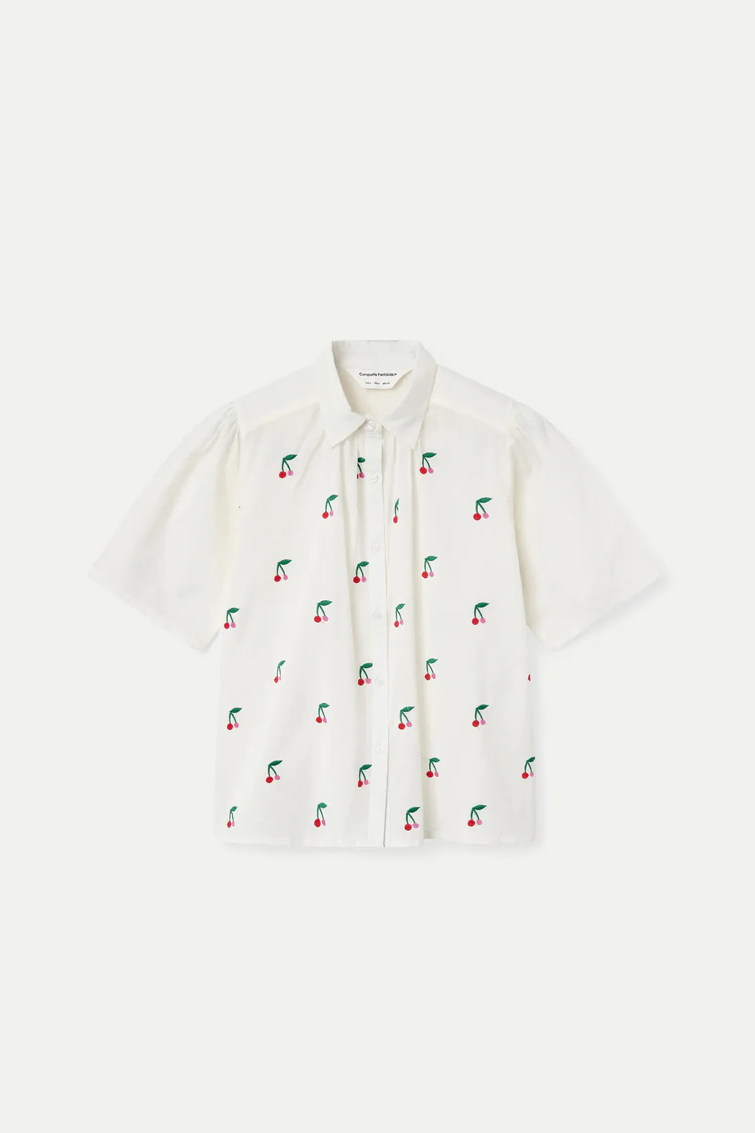 Compañía Fantástica White Shirt with Cherries print