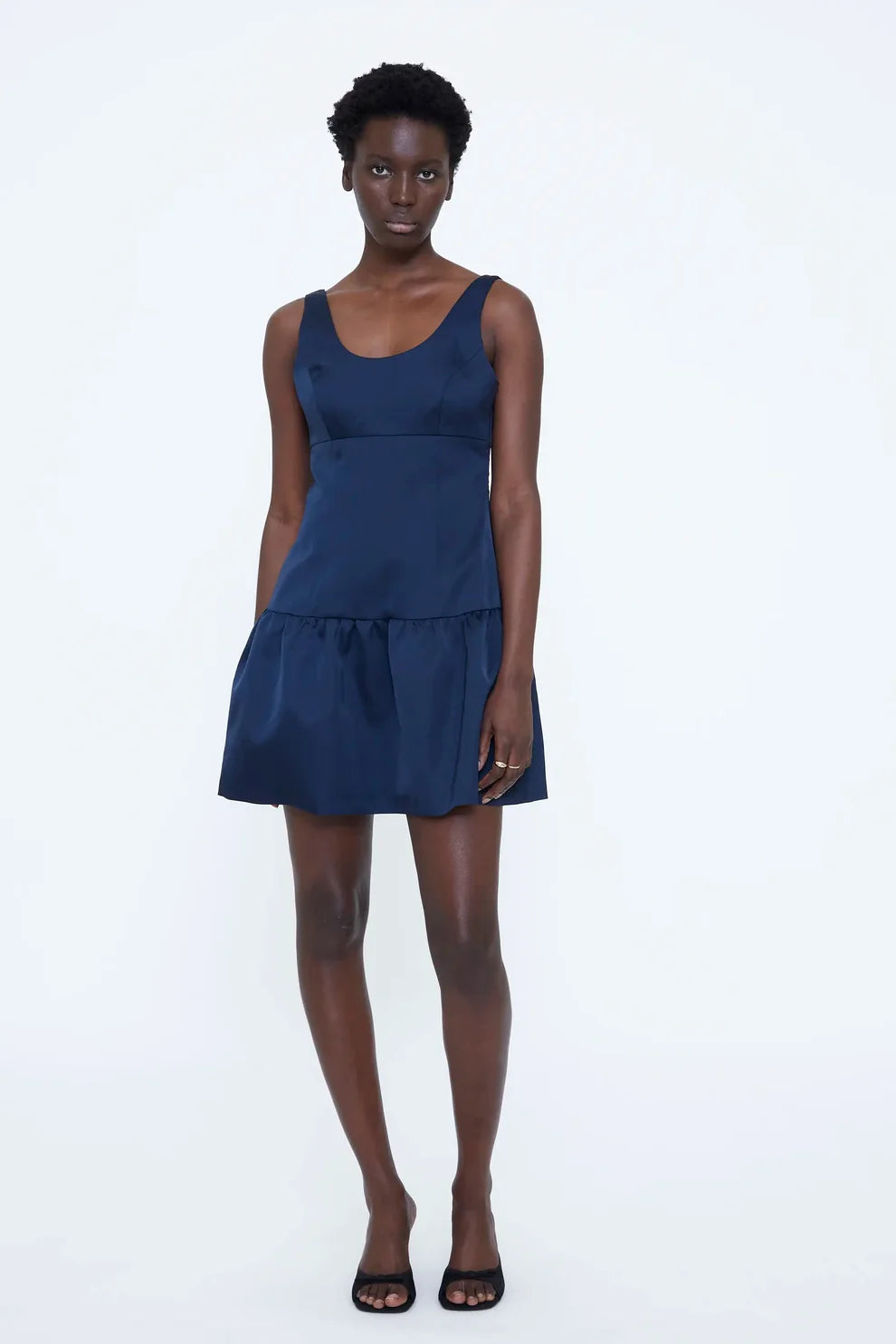 Wild Pony Navy Satin Mini Dress