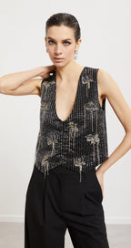 Ottod’Ame Black Cocktail Waistcoat