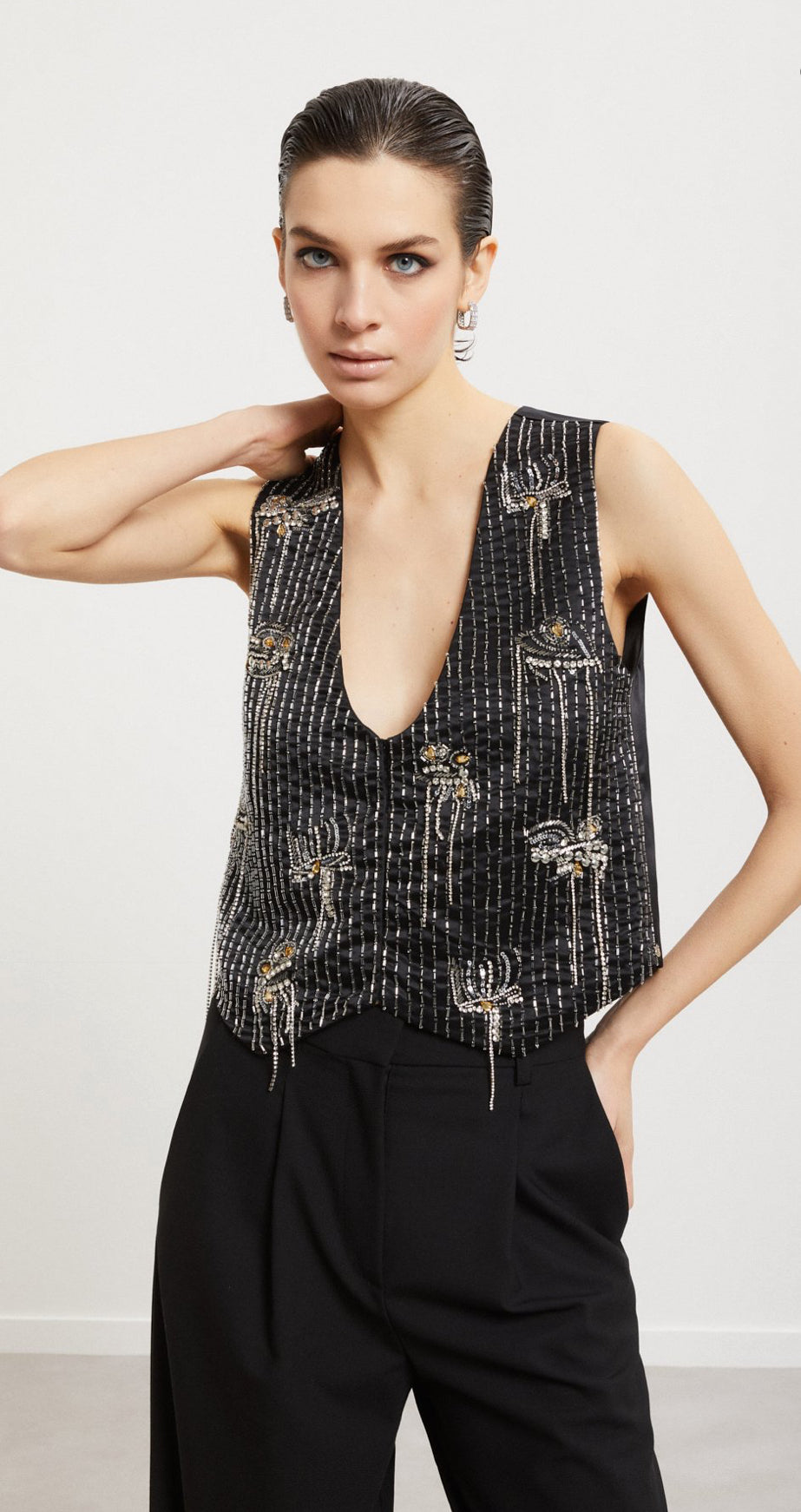 Ottod’Ame Black Cocktail Waistcoat