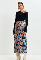 Essentiel Antwerp Floral Jacquard Embellished Pencil Skirt
