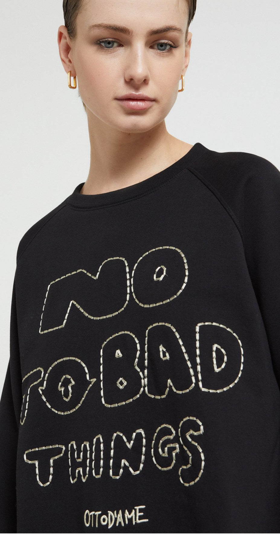 Ottod’Ame Black “No To Bad Things” Sweatshirt