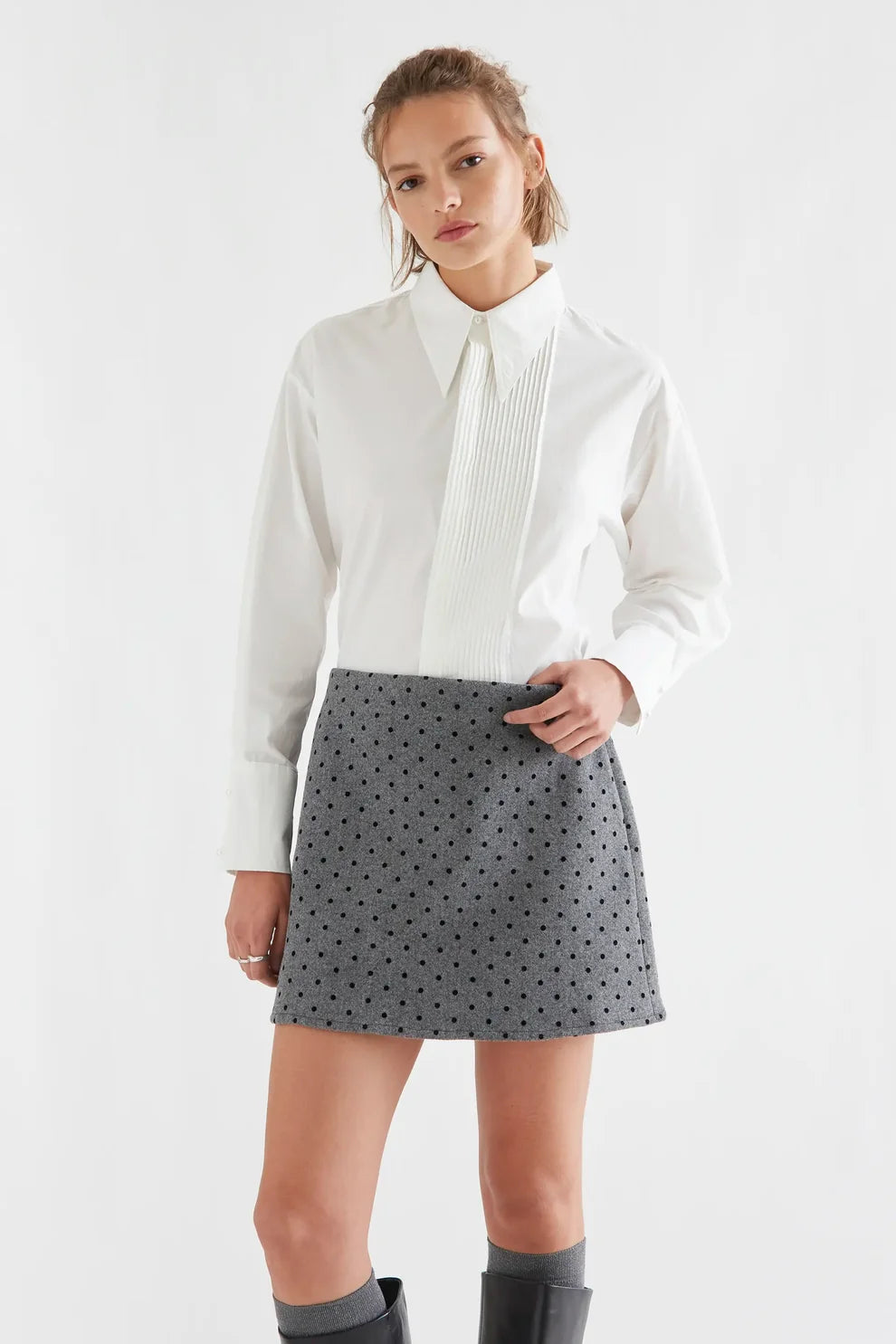 Compañia Fantástica White Tuxedo Shirt