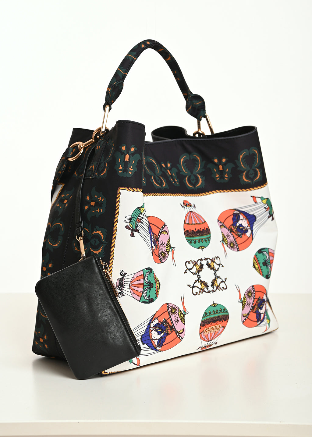 Essentiel Antwerp Printed Scarf Large Handbag