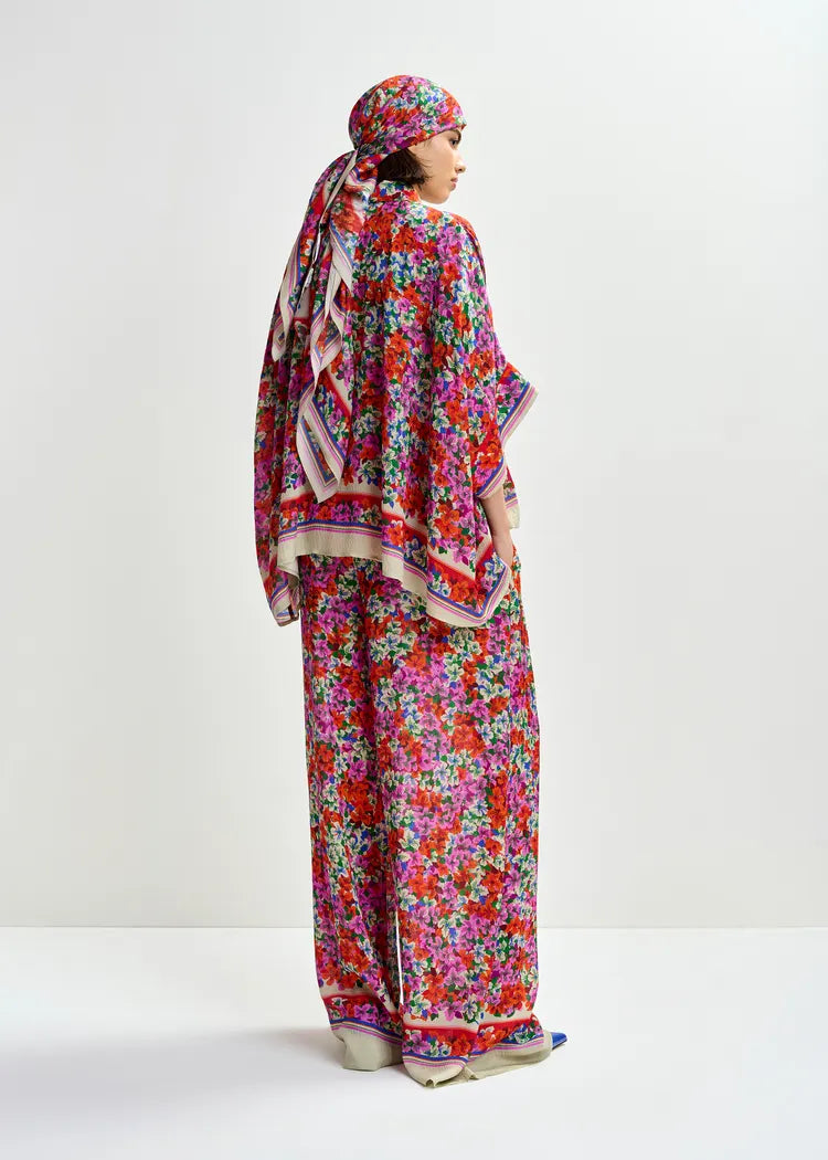 Essentiel Antwerp Silk-Mix Floral Print Fluid Shirt