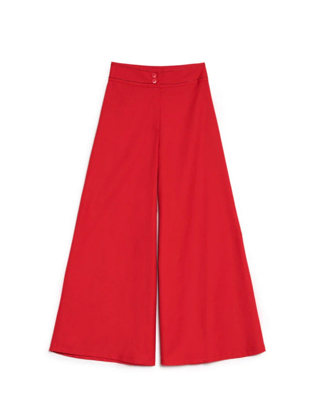 Sister Jane Red High Waisted Flared Trousers