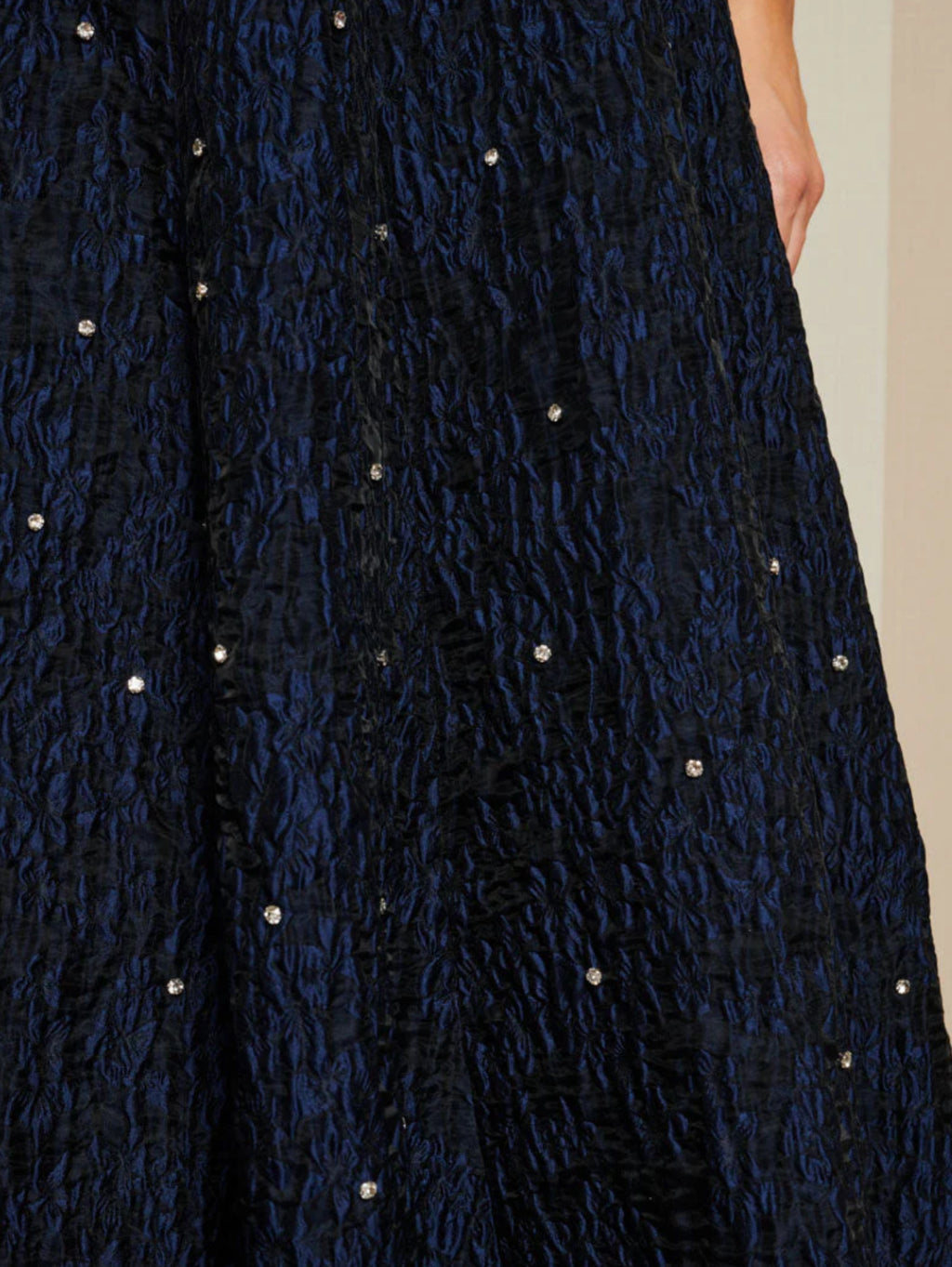 DREAM Sister Jane Navy Midi Dress with Crystal Embellishments