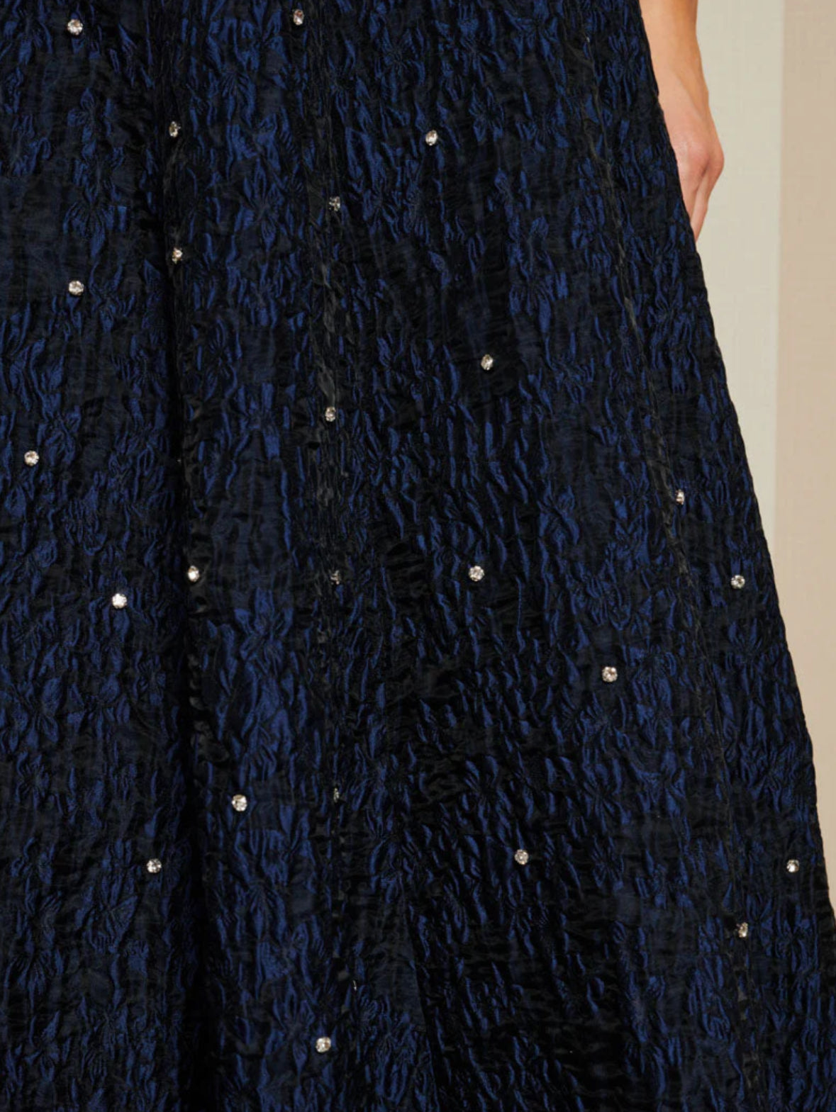 DREAM Sister Jane Navy Midi Dress with Crystal Embellishments