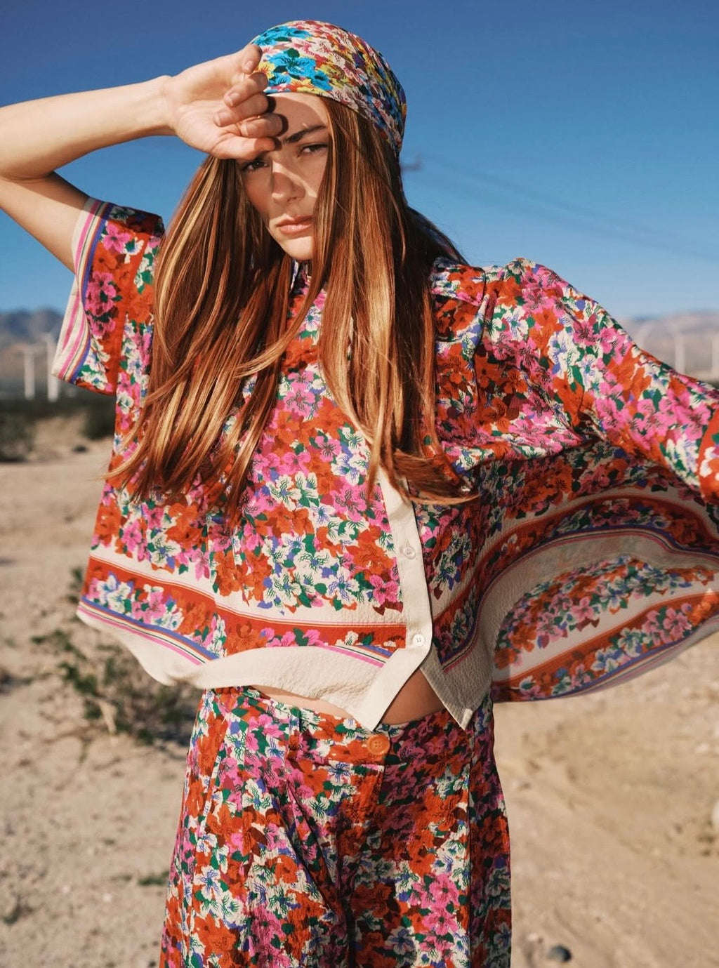 Essentiel Antwerp Silk-Mix Floral Print Fluid Shirt