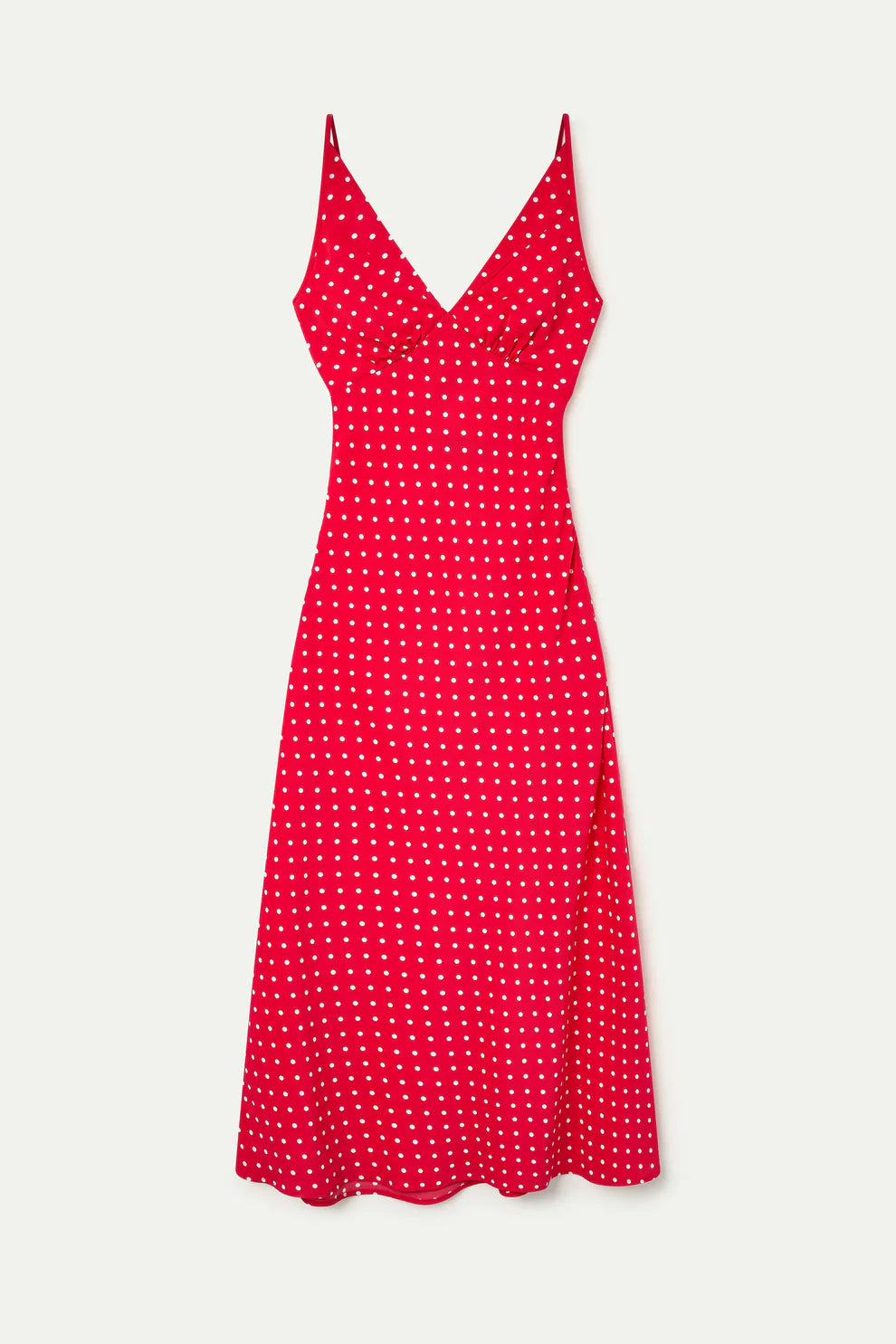 Compañía Red Polka Dot Midi Dress