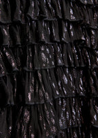Essentiel Antwerp Black Ruffled Mini Dress with Train