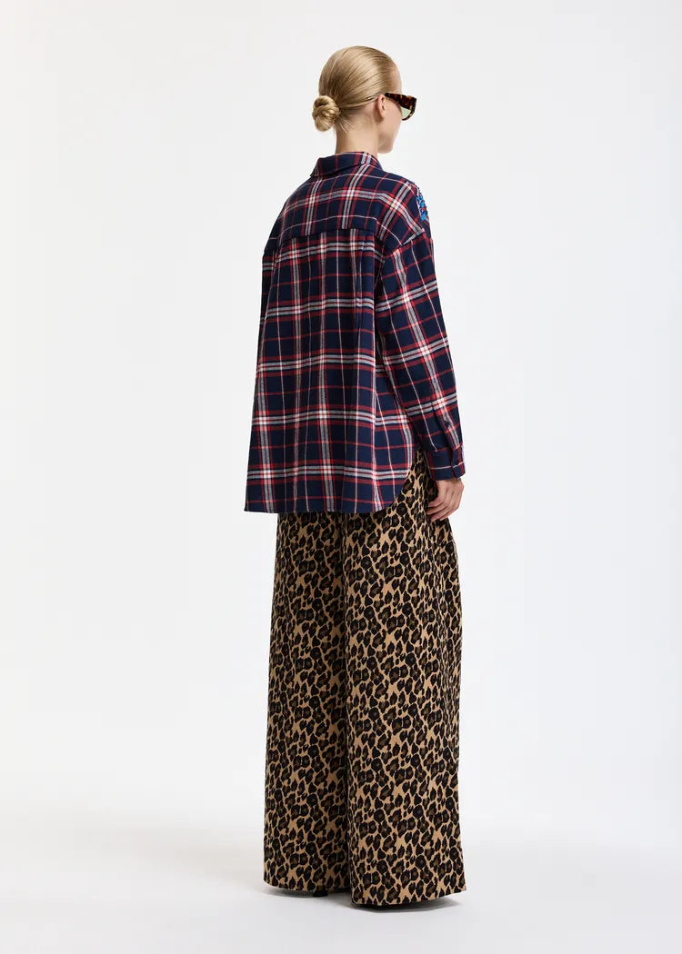 Essentiel Antwerp Leopard Print Corduroy Trousers