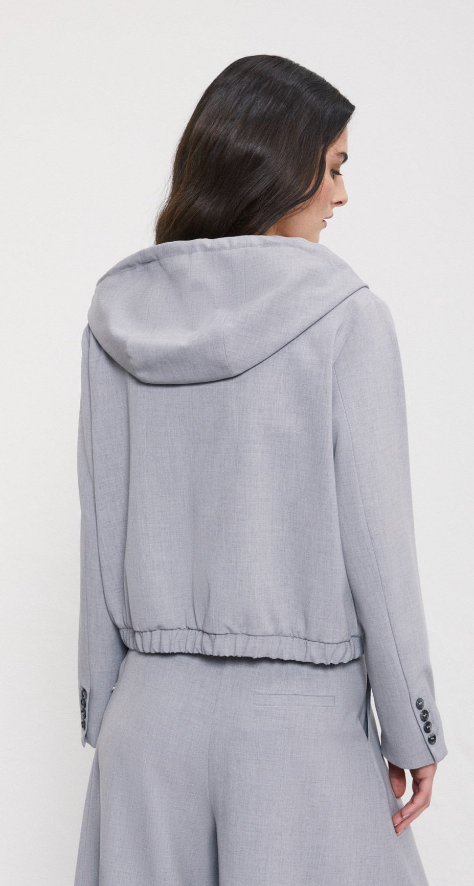 Ottod’Ame Dove Grey Suit Bomber Jacket