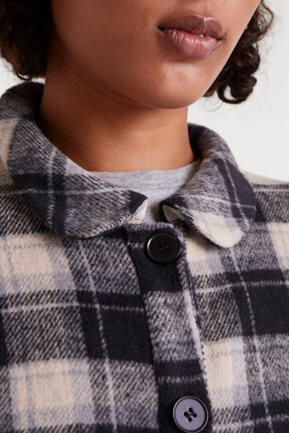 Compañia Fantastica Black Tartan Lumberjack Shirt/Jacket