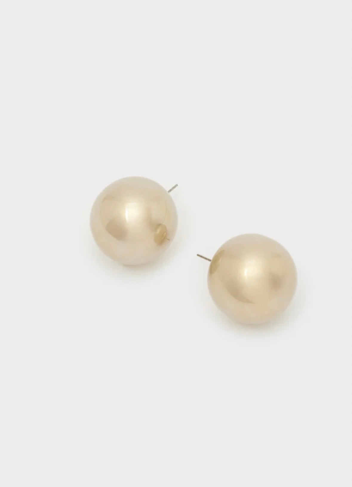 NALI Oversized Champagne Pearl Earrings