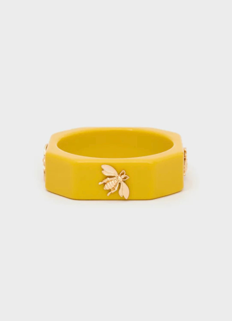 NALI Yellow Bangle with Gold Bee Detail