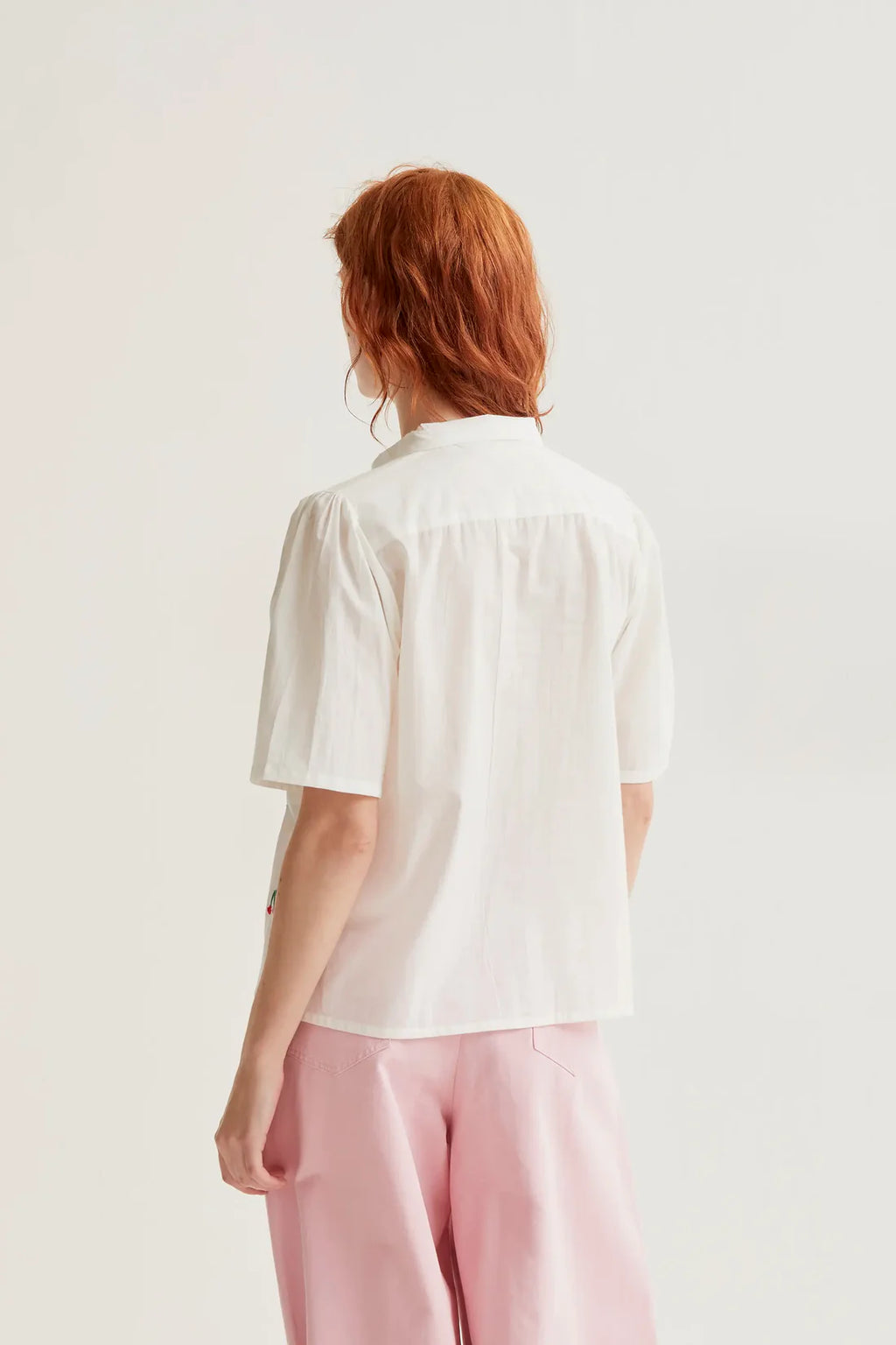 Compañía White Shirt with Cherries print