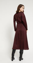 Load image into Gallery viewer, Ottod’Ame Long Sleeve Burgundy Print Midi Dress
