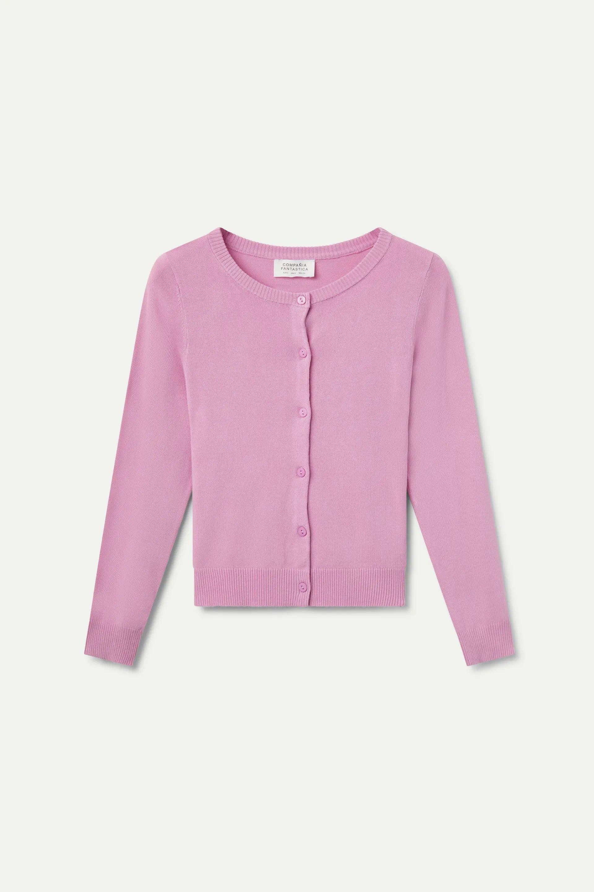 Compañia Fantastica Pink fine knit cardigan