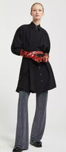 Load image into Gallery viewer, Ottod’Ame Black Oversized Poplin Shirt - Dress
