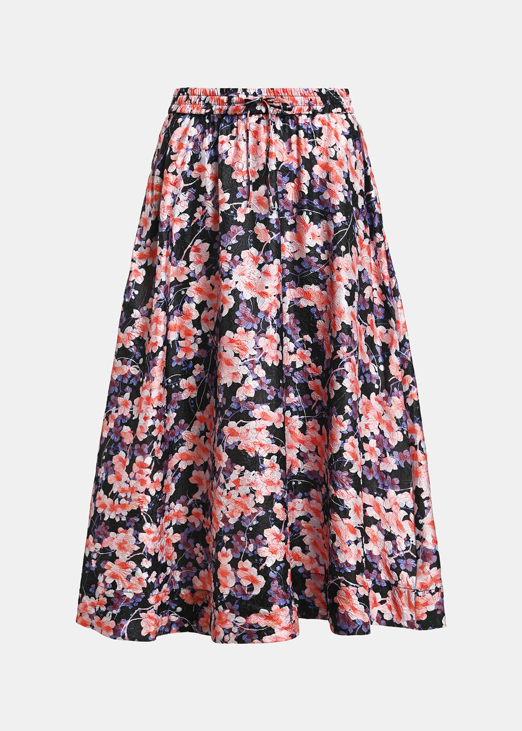 Essentiel Antwerp Pink Cherry Blossom Print Midi Skirt